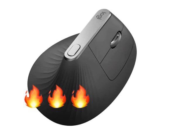 Mouse sem fio Logitech MX Vertical com Design Ergonômico para Redução de Tensão Muscular, Conexão USB Unifying ou Bluetooth com Easy-Switch para até 3 dispositivos e Bateria Recarregável