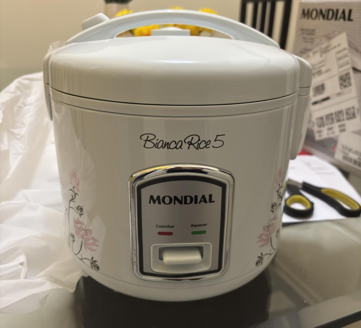 Panela de Arroz MONDIAL Bianca Rice 5, Branco | 400W, 110V, NPE-05-5X