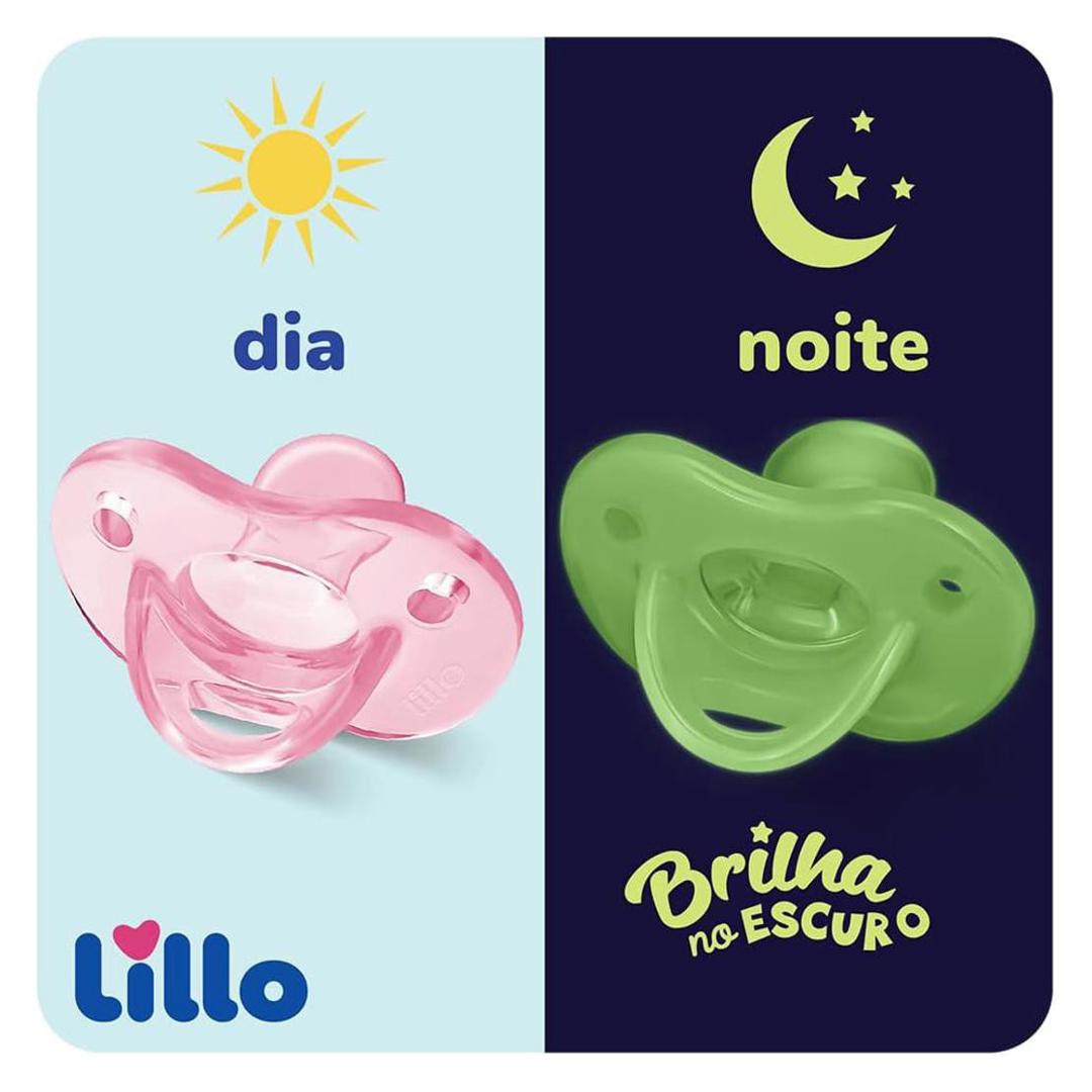 Lillo Kit 2 Chupetas Brilha No Escuro