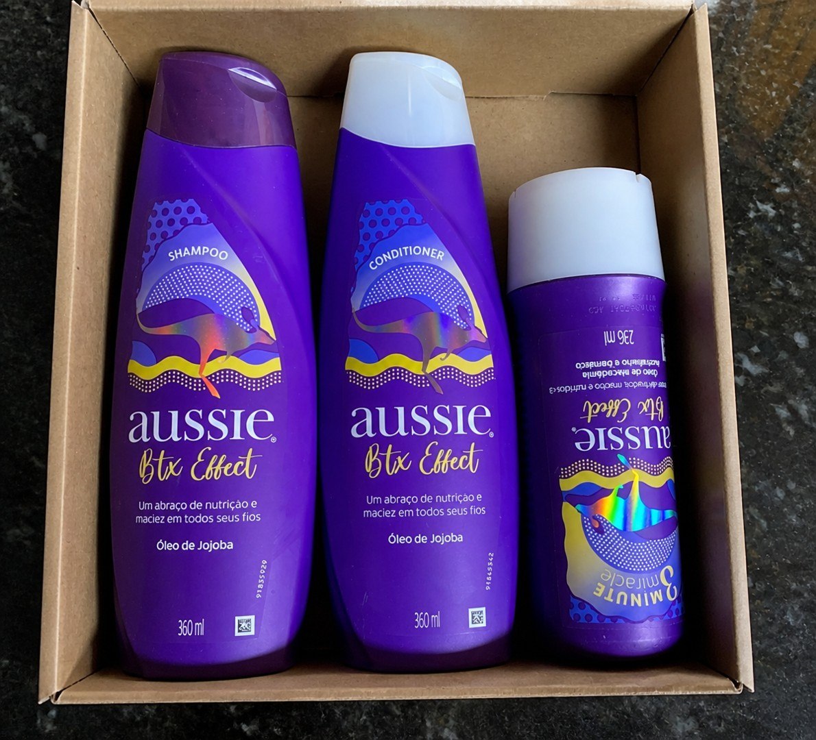 Kit Aussie Btx Effect Shampoo 360ml + Condicionador 360ml + 3MM 236ml