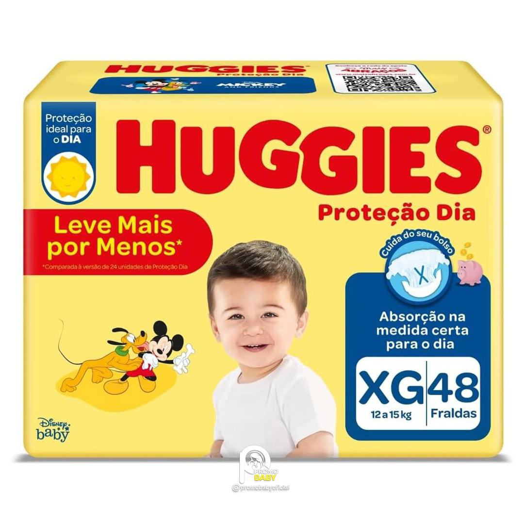 Huggies Fralda Proteção Dia Tam. XG - 48 fraldas