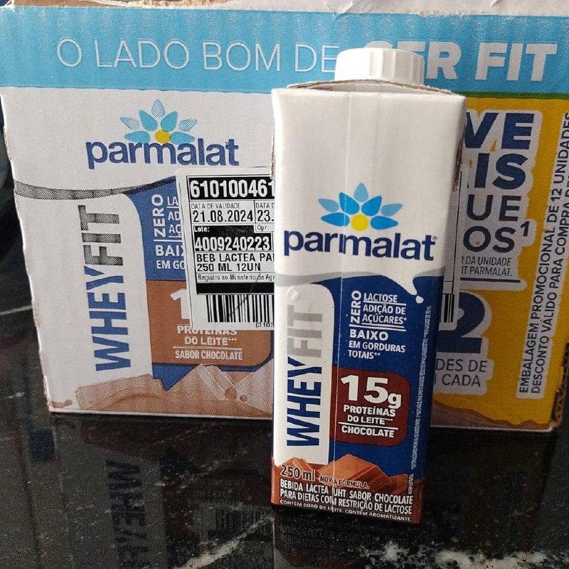 Parmalat Fit Bebida Proteica 15g de Proteína 250mL – Pack 18 Unidades
