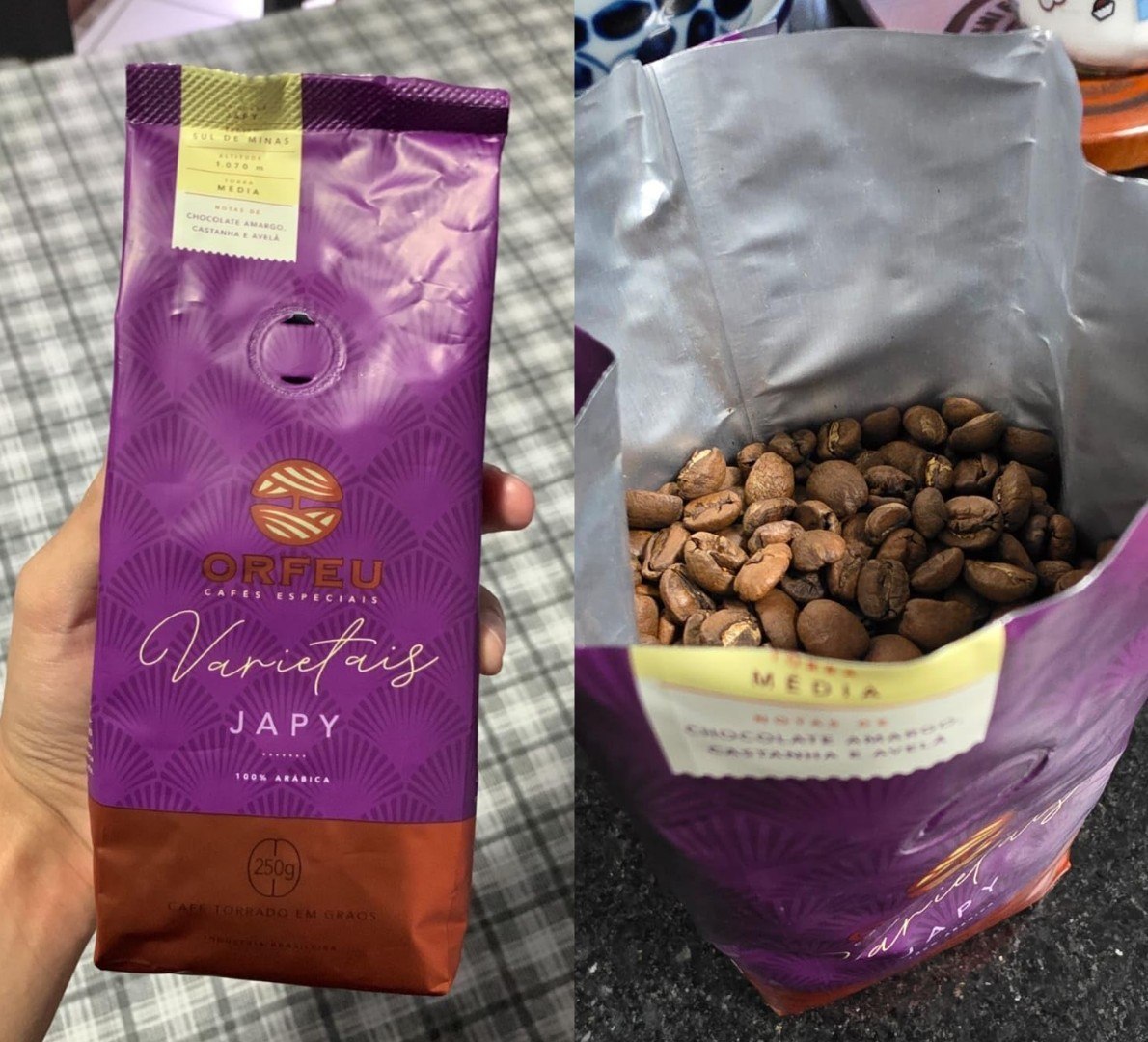 Café Japy Orfeu em Grãos, 100% Arabica 250g