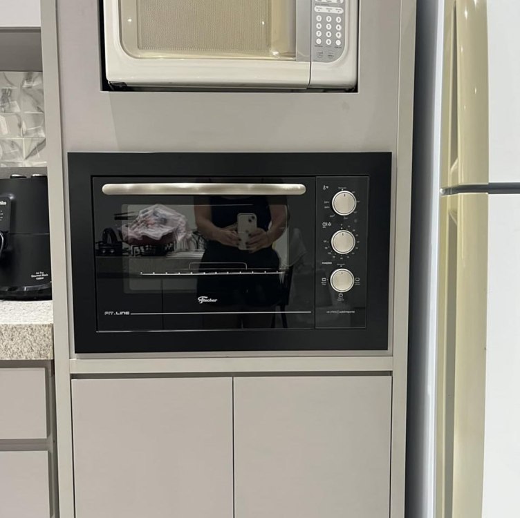 FISCHER FORNO ELÉTRICO EMBUTIR FIT LINE 48L BLACK 127V 34493-95481
