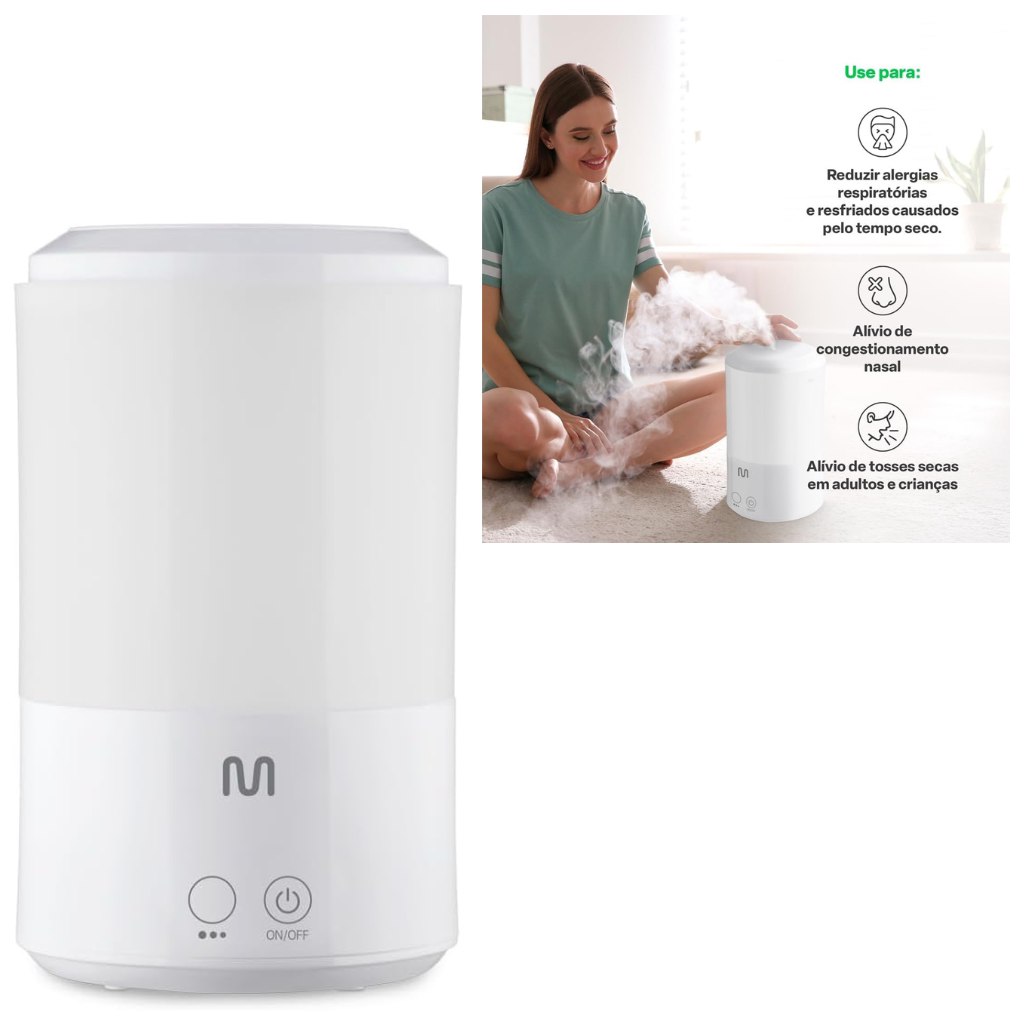 Umidificador e Aromatizador de Ar Pure Air 3L HC143