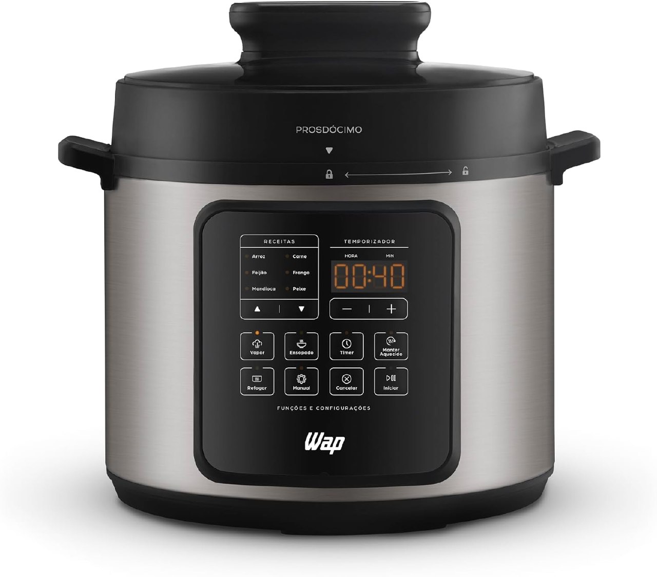 Panela de Pressão WPPE3 6L, 10 Receitas Pré-Programada 127V