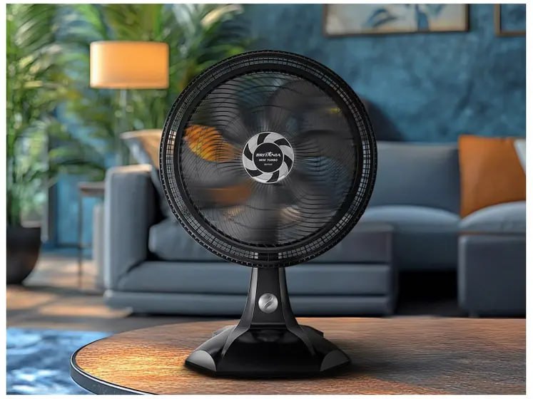 Ventilador De Mesa Britânia BVT301 60W Maxx Force Preto 110V