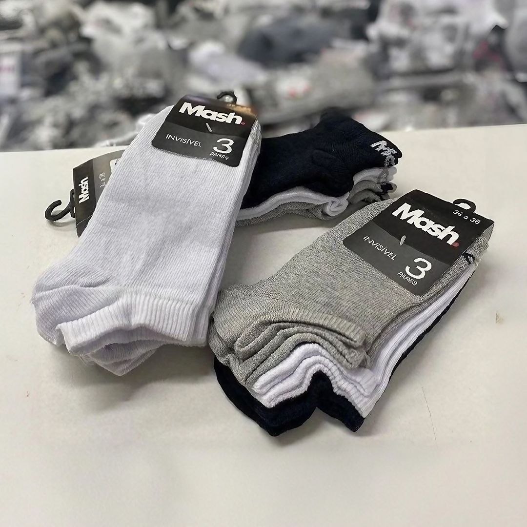 Kit 10 Pares Meias Mash Invisível Esportiva Algodão Original
