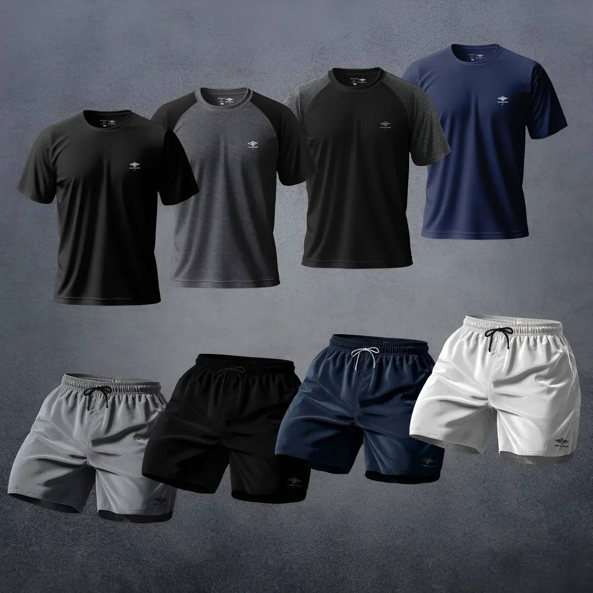 Kit Camisetas Dry Fit UV e Shorts Verão