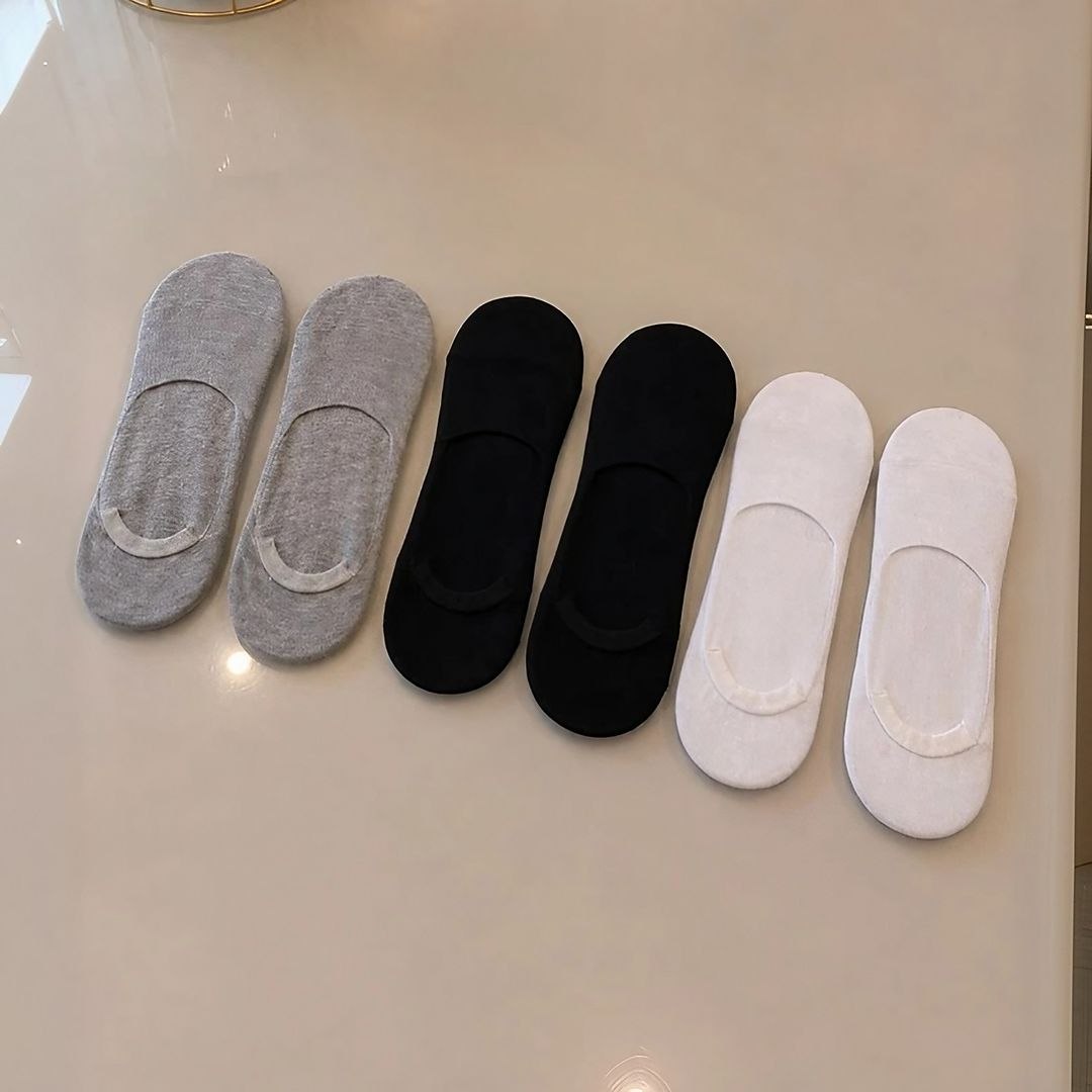 Kit 6 Pares Meias Hoahi Sapatilha 100% Invisível C/ Silicone