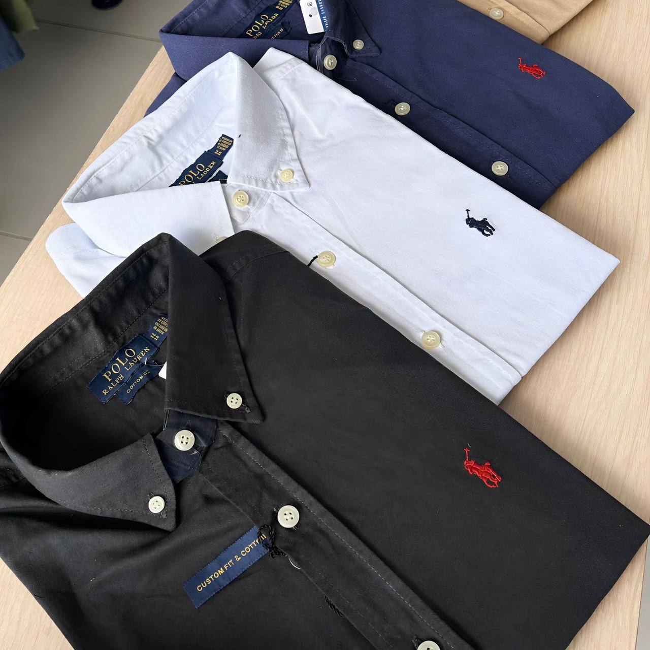 Camisa Social Ralph Oxford Importada Manga Longa