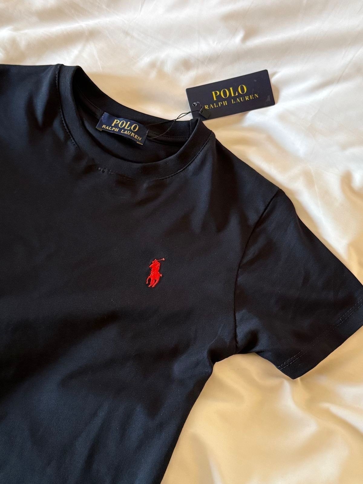 Camiseta Slim Fit Masculina Algodão Petróleo Ralph Lauren