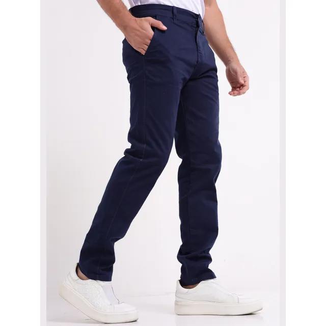 Calça Masculina Alfaiataria Sarja Social Sport Fino Slim