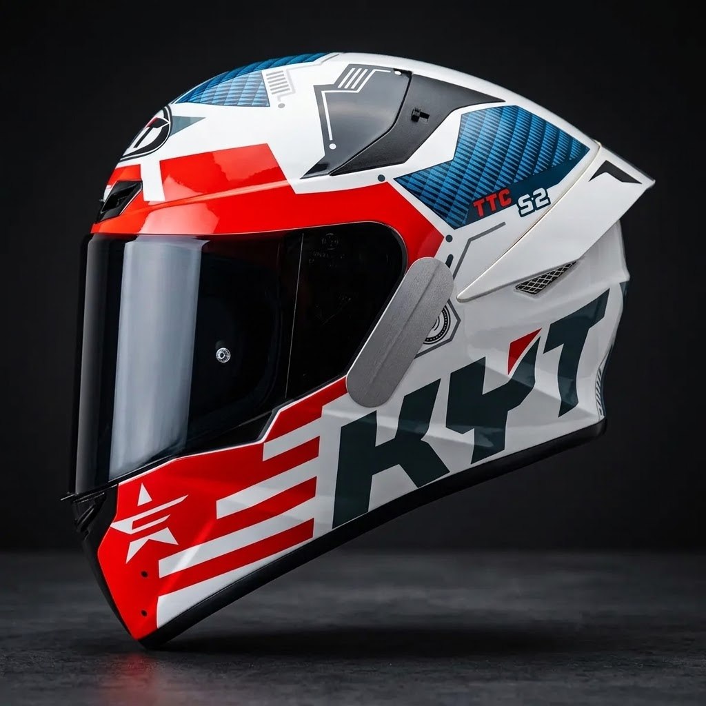 Capacete Moto Kyt TT-course Fuselage Vermelho
