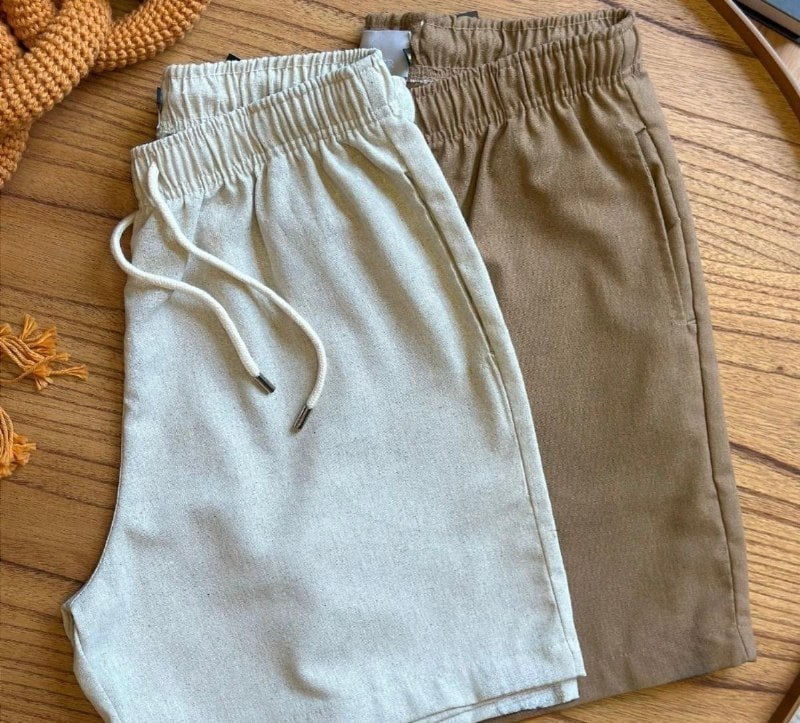 Kit 3 Short Masculino Linho