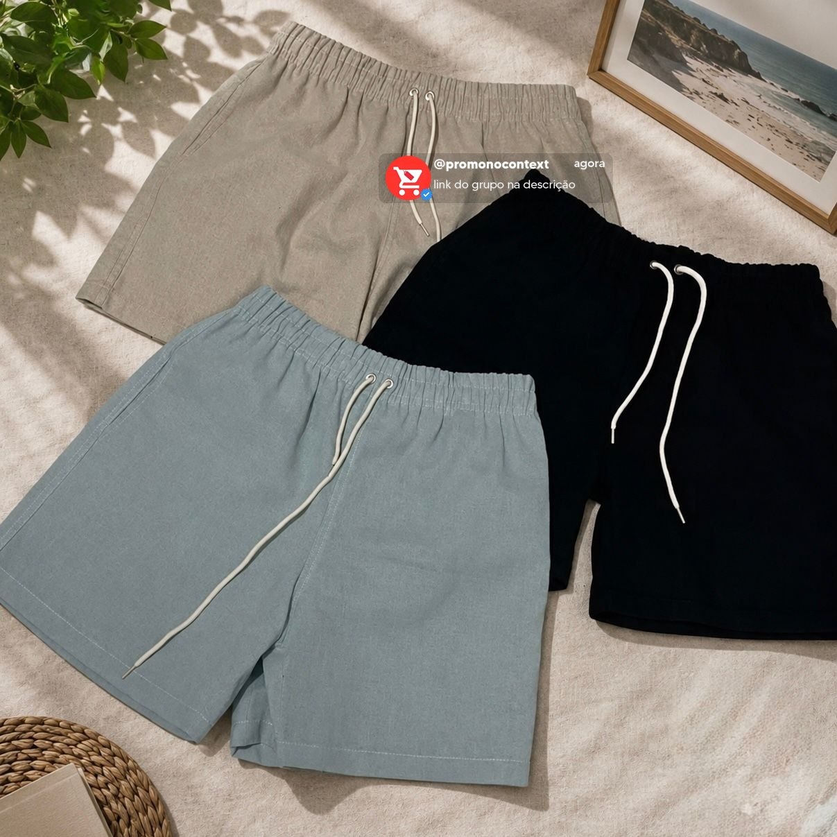 Kit 3 Shorts Linho Mauricinho