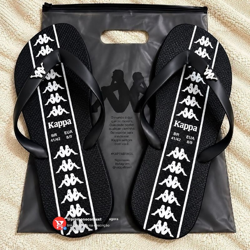 Chinelo Kappa Beach Adulto Unissex Em Borracha
