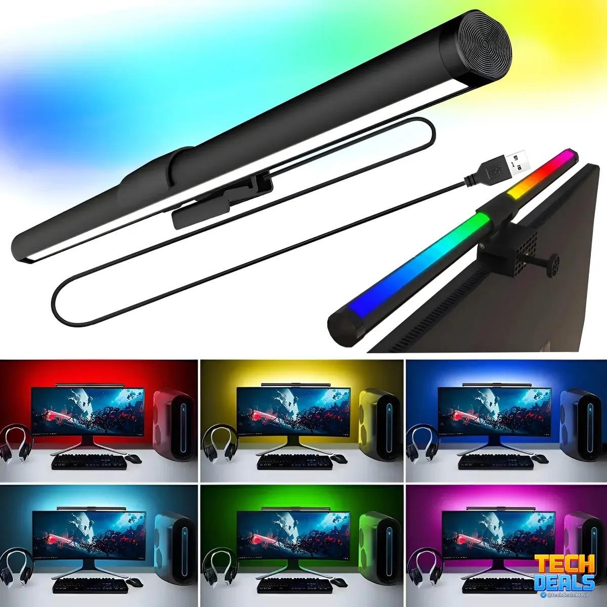 Luminária Barra Led Mesa Monitor Rgb Luzes Da Atmosfera Jogo