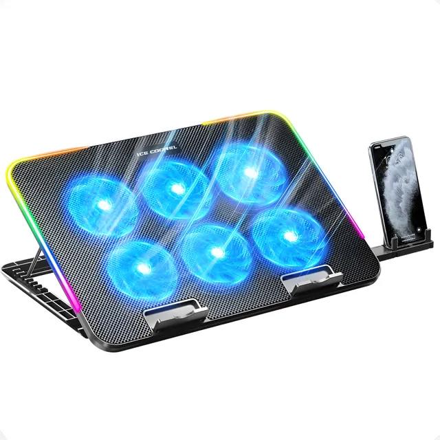 Suporte Base Refrigerada Notebook Te Oliver - 6 Coolers RGB