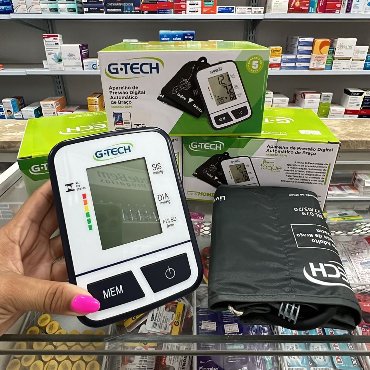 Medidor De Pressão Arterial Digital GP400 Branco G-Tech