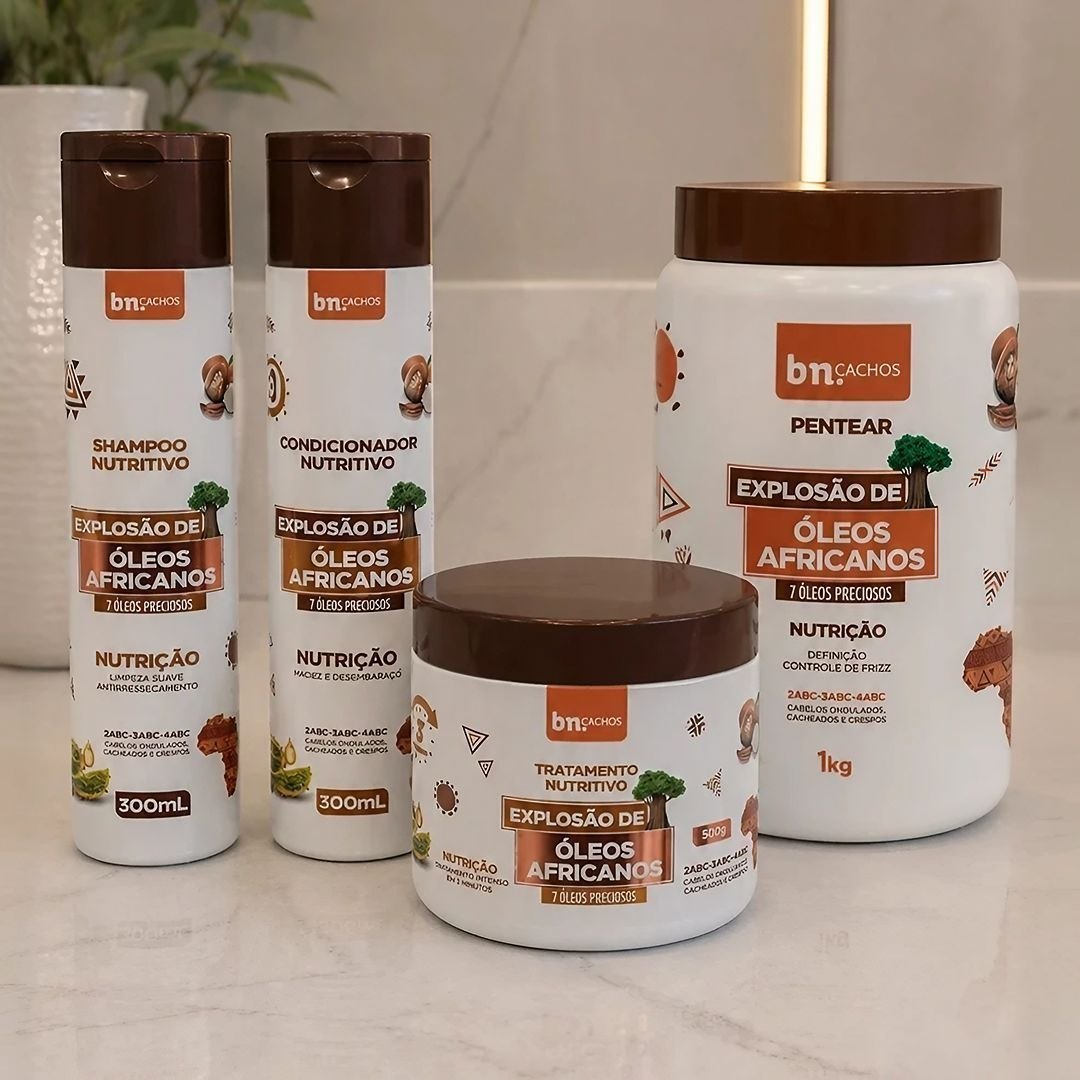 Kit Explosão De Óleos Africanos Beleza Natural