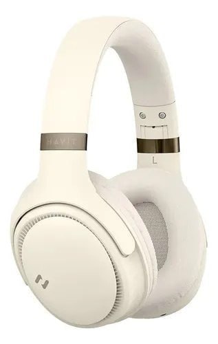 Headphone Havit H630BT Bluetooth 5.3 On-ear 3D Manteiga/Off White