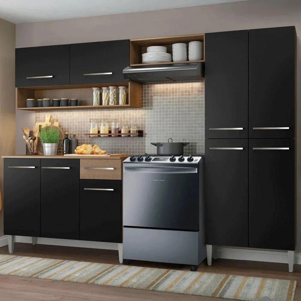 Armário de cozinha modulada completa compacta Emilly pop