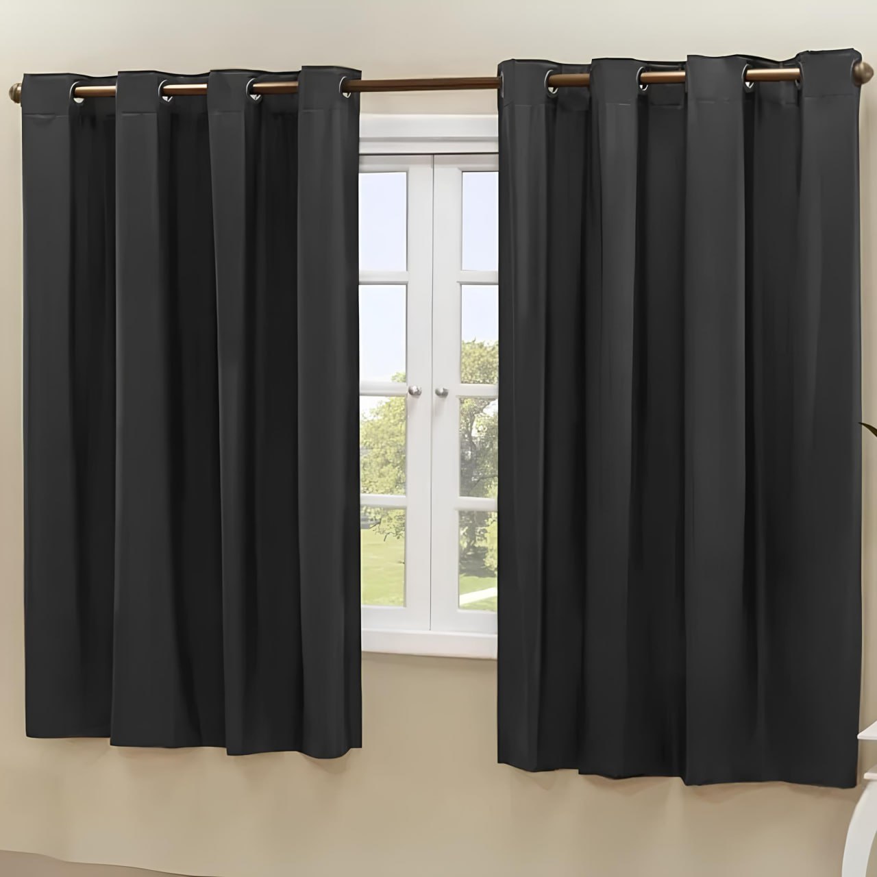 Cortina Blackout De Pvc 2,20m X 1,30m Preto Corta Luz