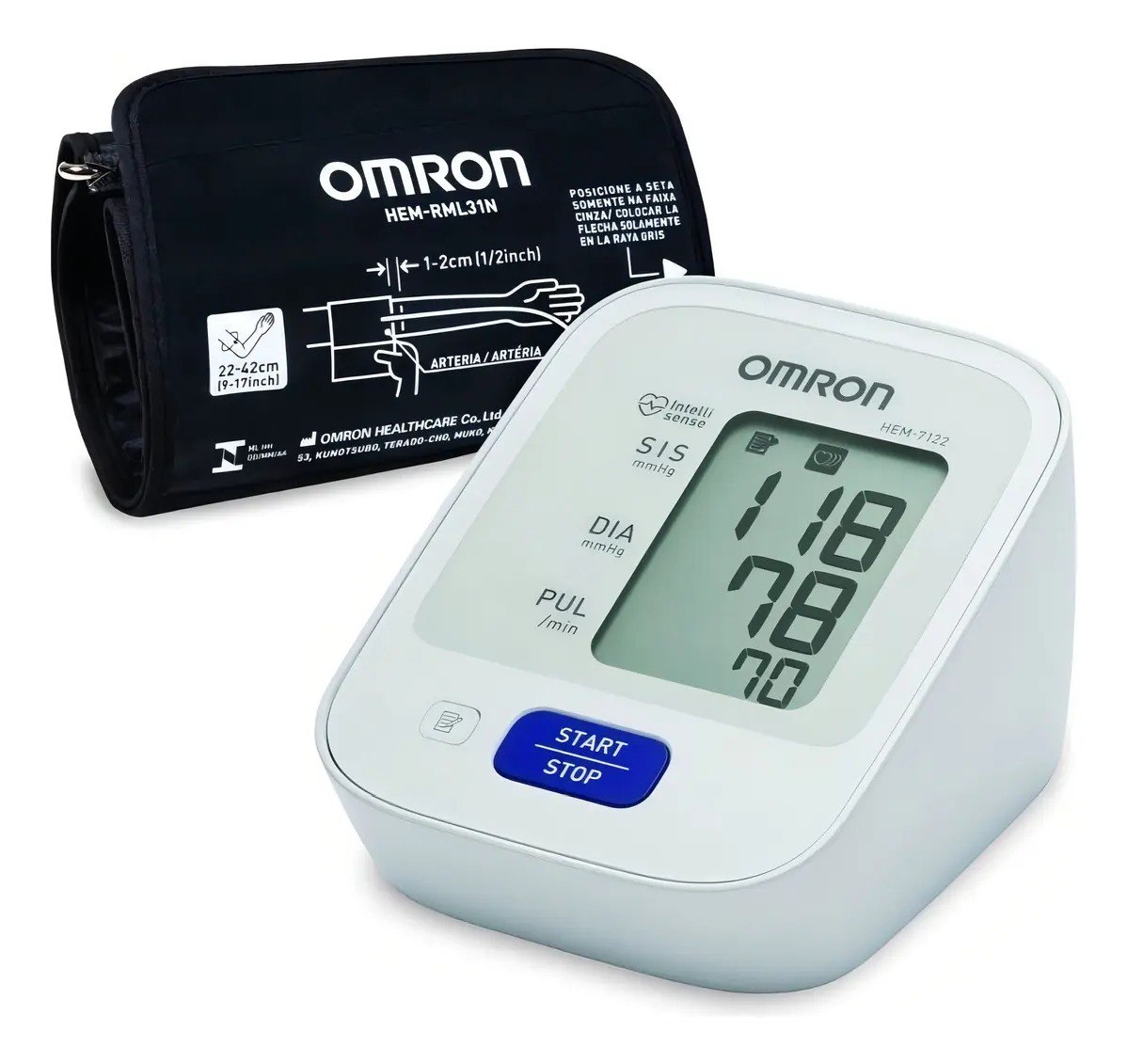 Monitor Pressão Arterial De Braço Control+ Hem-7122 Omron