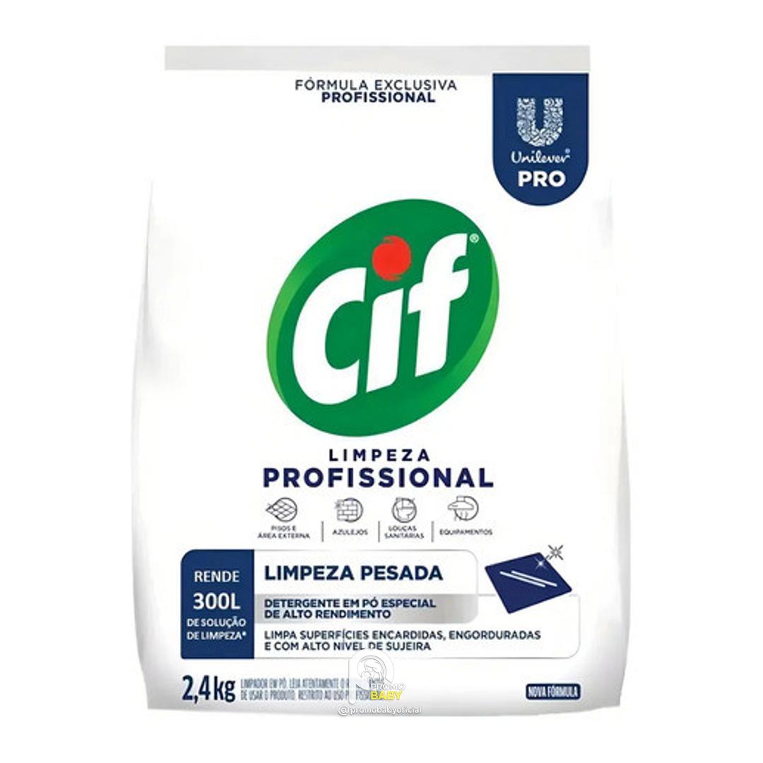 Limpador Pó Limpeza Pesada Cif Pro Pacote 2,4kg