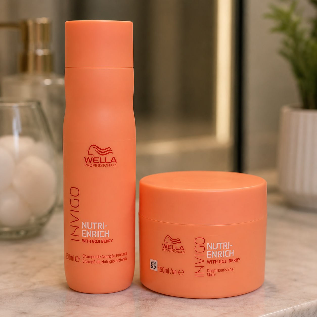 Kit Wella Pro Invigo Enrich Shampoo 1l + Condicionador 1l