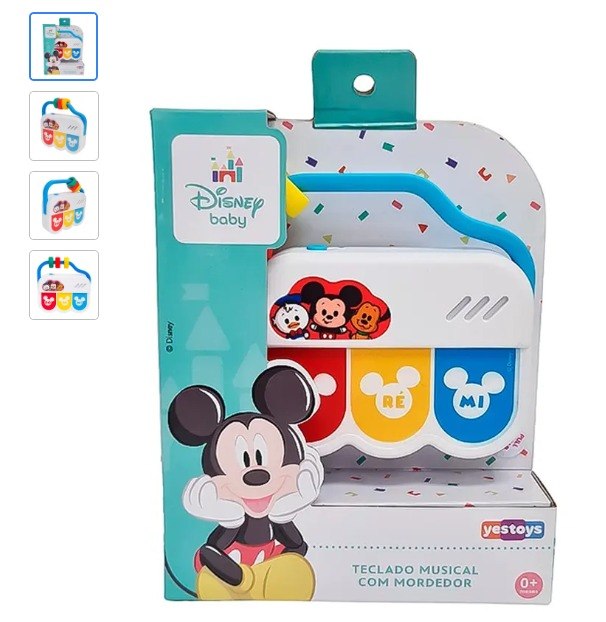 Disney Baby Teclado Musical Com Mordedor Yes Toys