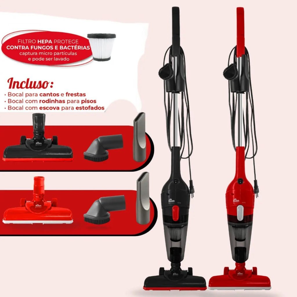 Aspirador De Pó Kian 3 Em 1 1300w Preto