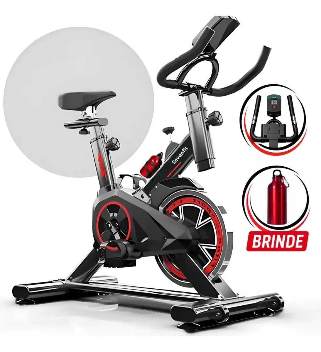 Bicicleta Spinning Com Roda De Inércia De 8kg Preto Amarelo