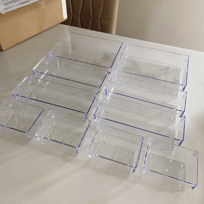 Kit 21 Organizador Multiuso Modular Gavetas Acrilico Rebirth