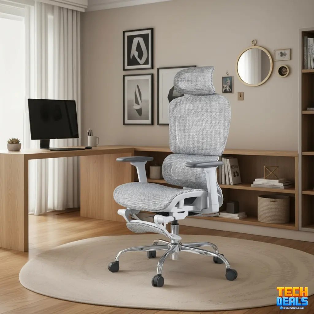 Cadeira Ergonômica Mônaco Bt07 Cinza