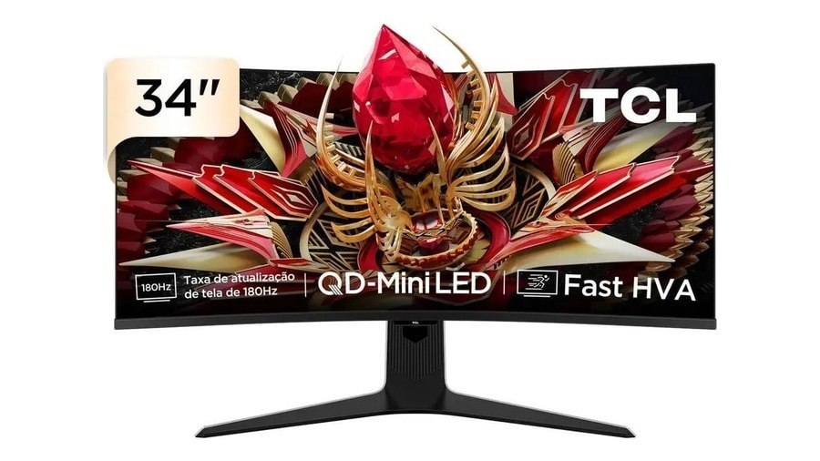 Monitor Gamer TCL 25 Polegadas QLED Mini LED Full HD G64 300Hz 1ms