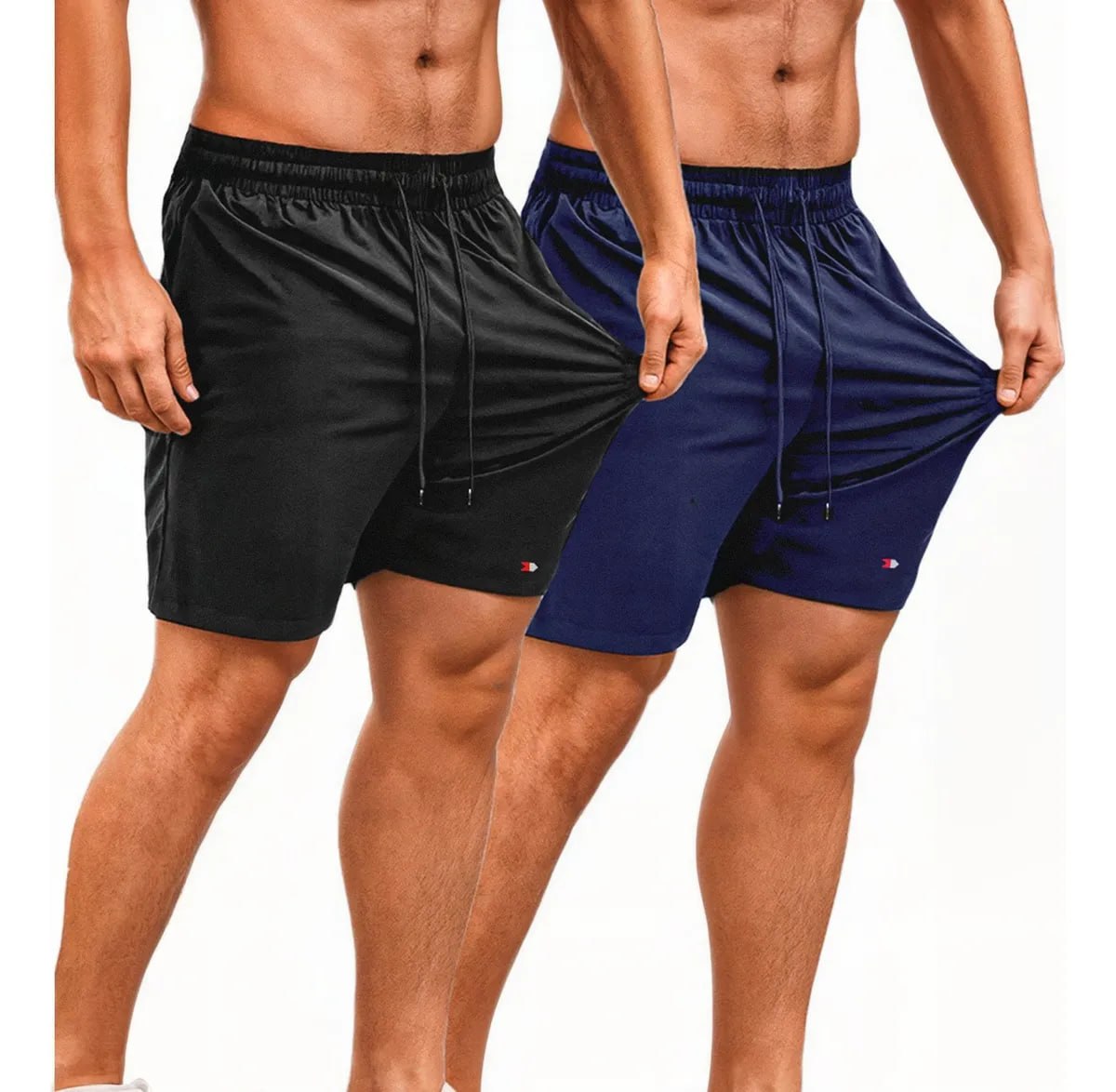 Kit 2 Shorts Tactel Elástico Sandrini Sport