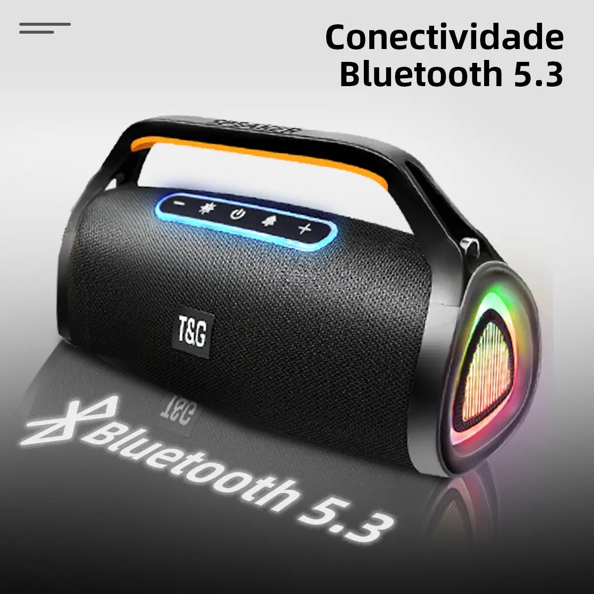Caixa De Som Bluetooth 20w Com 2 Microfones Sem Fio, Portátil - Som Forte Para Karaokê, Festas, Churrasco E Ao Ar Livre - Presente Ideal