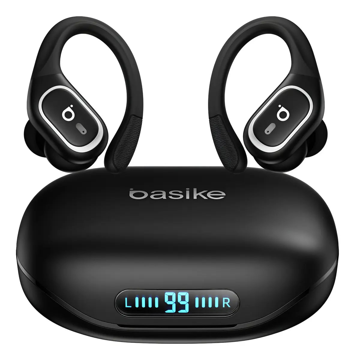 Fone Bluetooth Basike 6.0 Esportivo TWS com Gancho e Display LED
