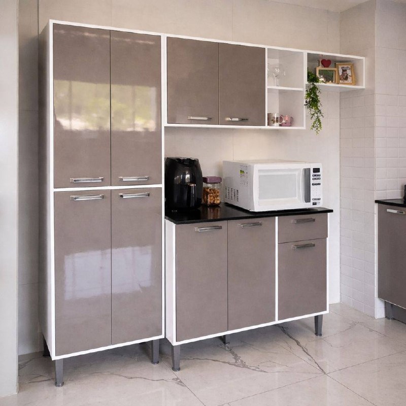 Armário de cozinha modulada completa compacta Emilly pop
