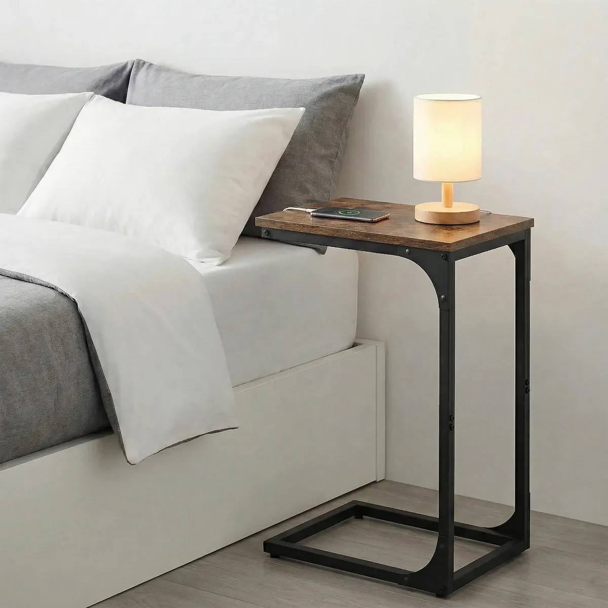 Mesa De Apoio Para Sofá, Mesa De Cabeceira Marrom