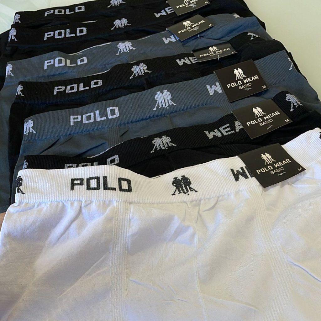 Kit 12 Cuecas Boxer Polo Wear Masculino Microfibra Liso