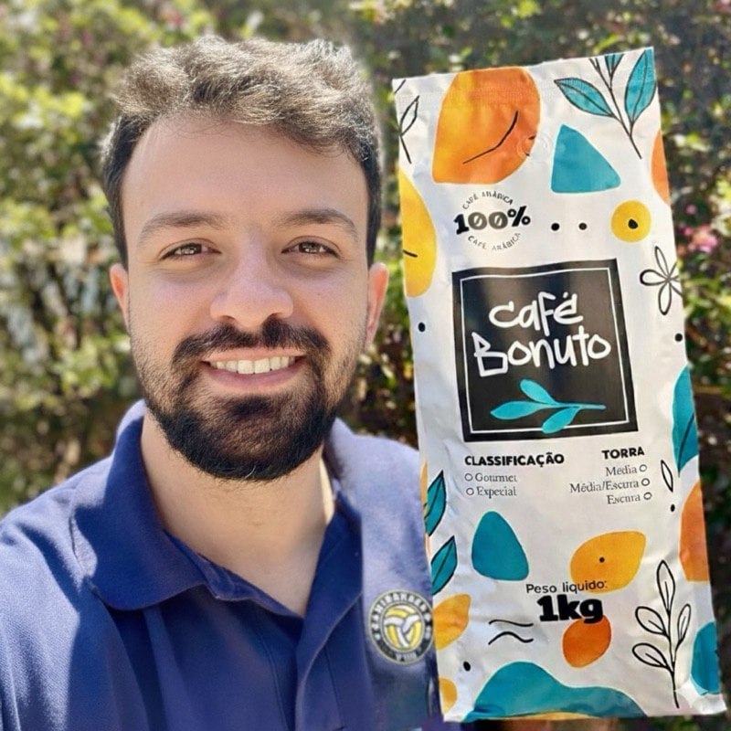 Café 100% Arábica em Grãos Bonuto Torra Média