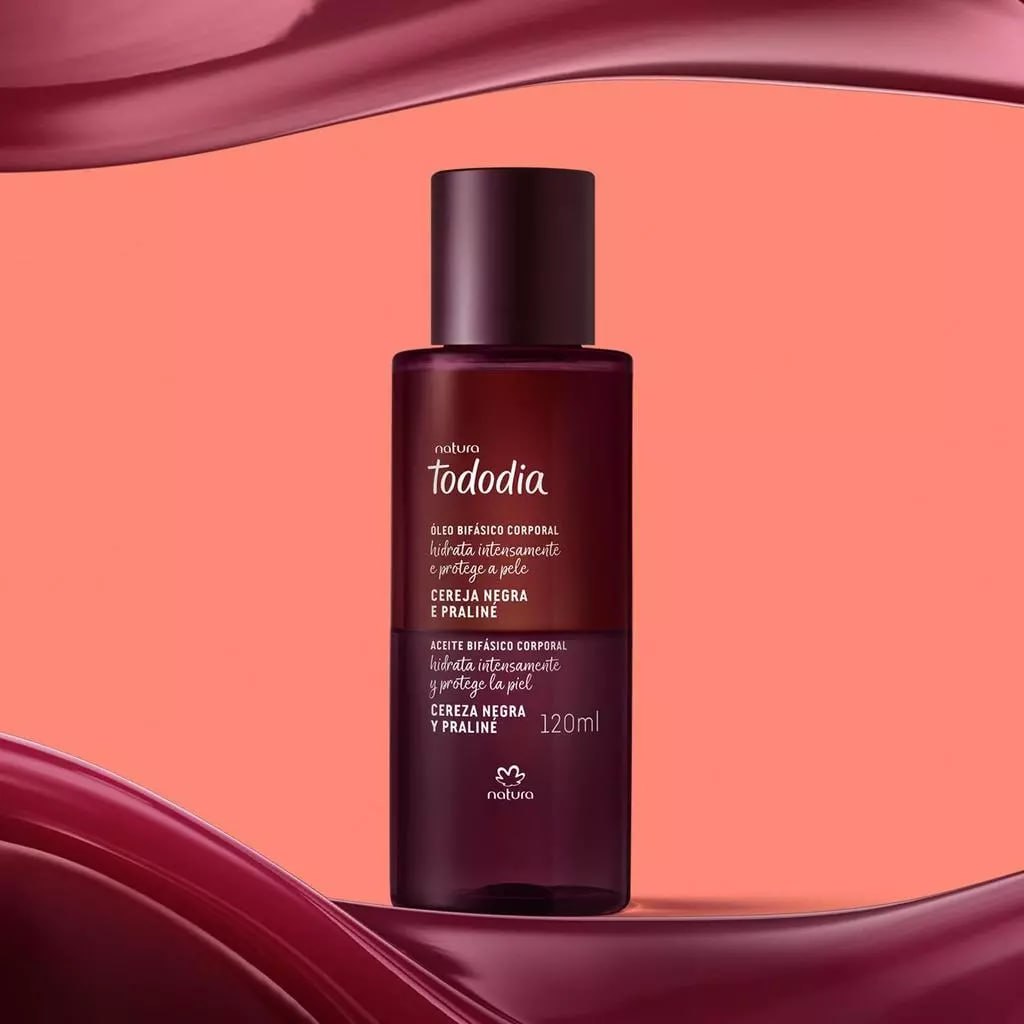 Óleo Bifásico Corporal Tododia Cereja Negra e Praliné 120ml