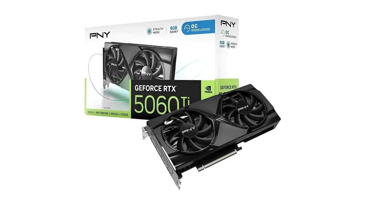 Placa de Vídeo PNY GeForce RTX 5060 Ti OC 8GB GDDR7 DLSS 4