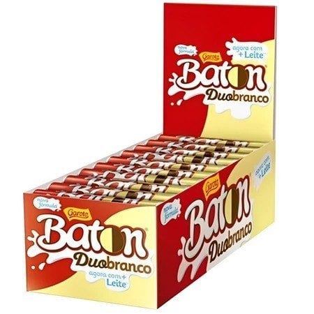 Chocolate Duo Branco Baton Ao Leite C/30Un - Garoto