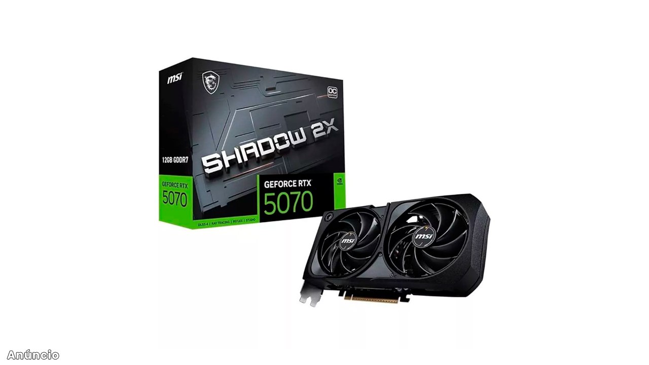 Placa de Vídeo NVIDIA GeForce MSI RTX5070 Shadow OC 2X 12GB