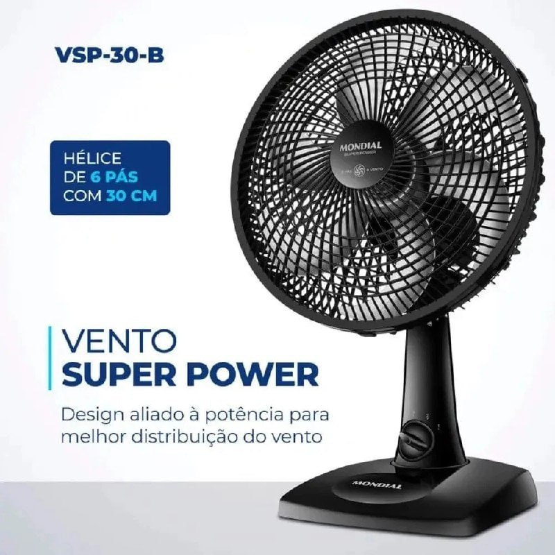 Ventilador Mondial 30cm Vsp 30 B 60hz